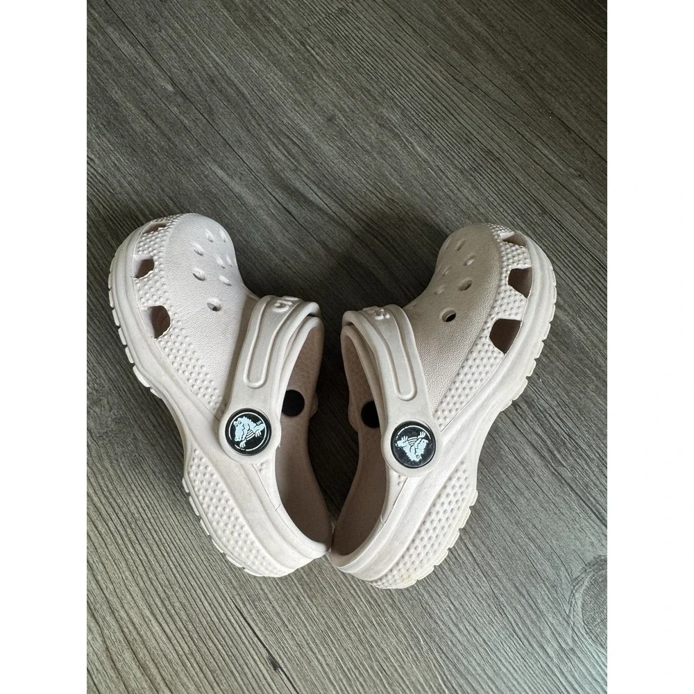 Crocs Kids Classic Clogs Light Pink C8 Toddler Slip On Sandals Shoes Girls
